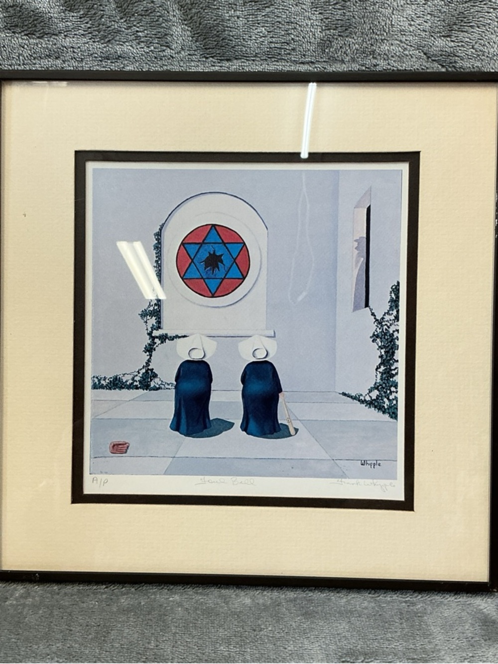 Frank Whipple "FOUL BALL"-Signed Artist Proof - Matted & Framed